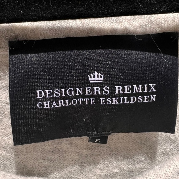 🌻Designers Remix Charlotte Eskildsen Grey Alpaca Wool Off Shoulder Sweater S - Picture 6 of 8